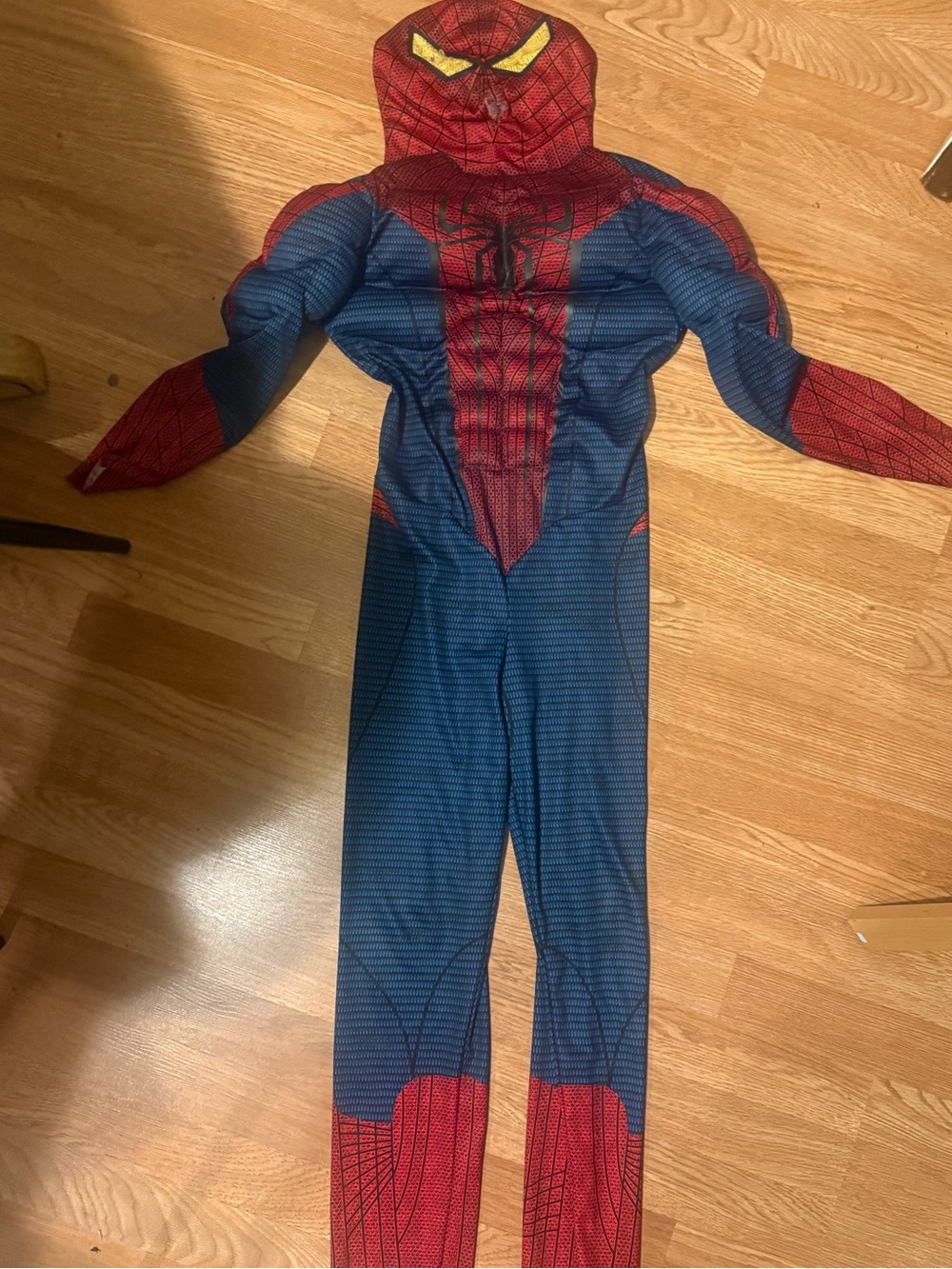 Kids Superhero Costume in Red and Blue with Hood